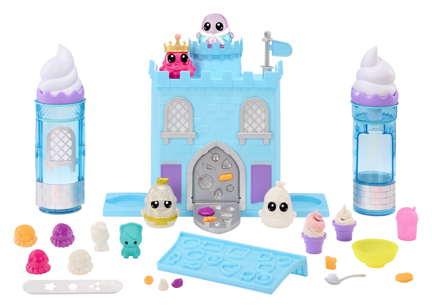 MGA Entertainment DohKins Ice Cream Castle - Set da gioco con impasto non asciutto, senza glutine, per bambini e collezionisti, età 3