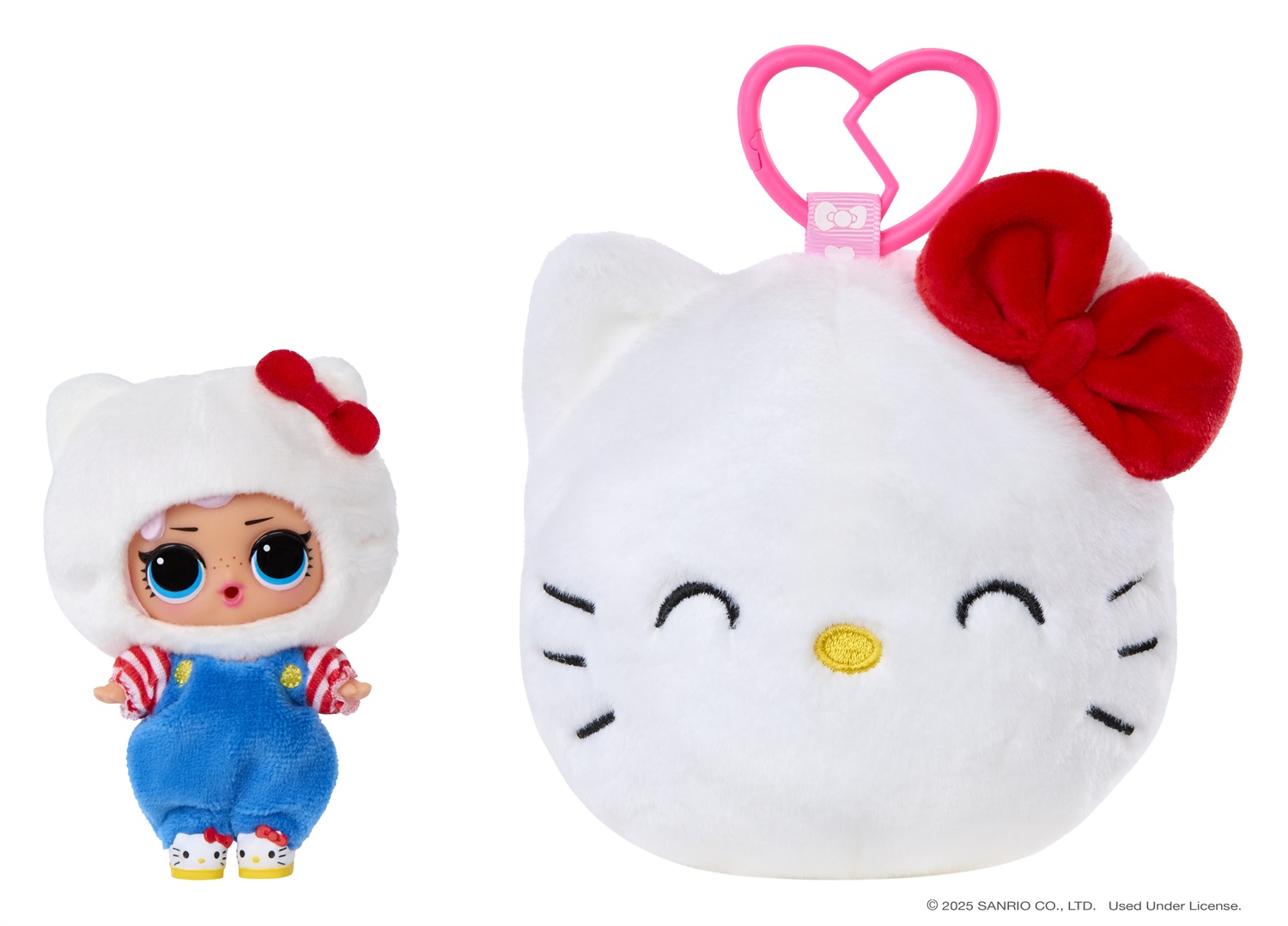 L.O.L. Surprise! Peluche Reversibile Hello Kitty con Bambola e 5 Sorprese - Età 4