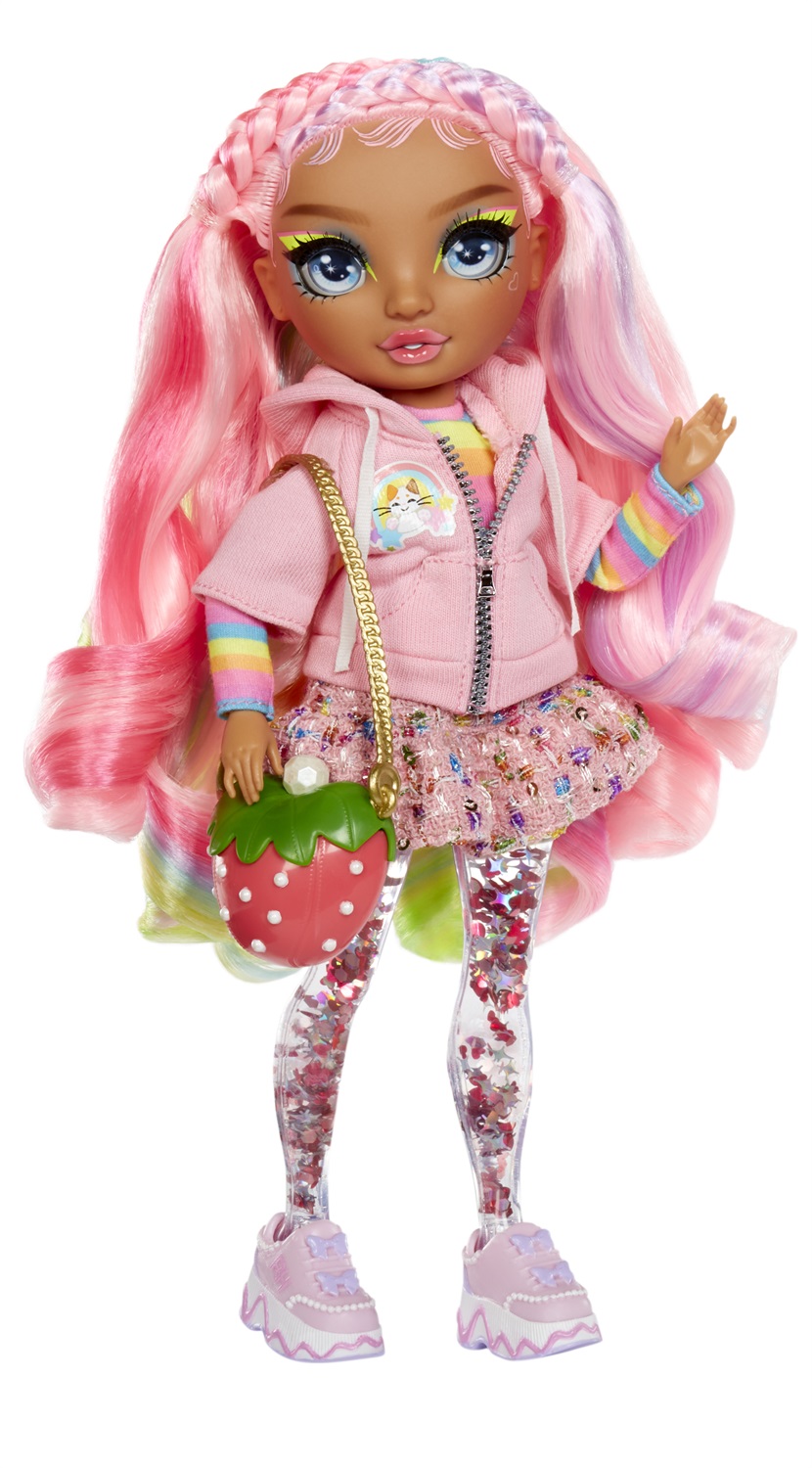 Rainbow High Sparkle & Shine - Bambola Fashion Rosetta (Rosa) da 28 cm con Scintille Liquide nelle Gambe - Età 4-12 Anni