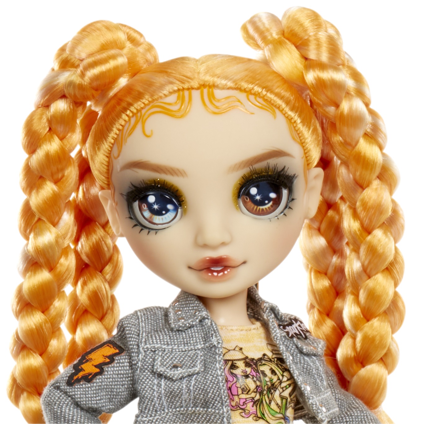 Rainbow High Sparkle & Shine - Bambola Fashion Clementine (Arancione) da 28 cm con Scintille Liquide nelle Gambe, Età 4-12 Anni