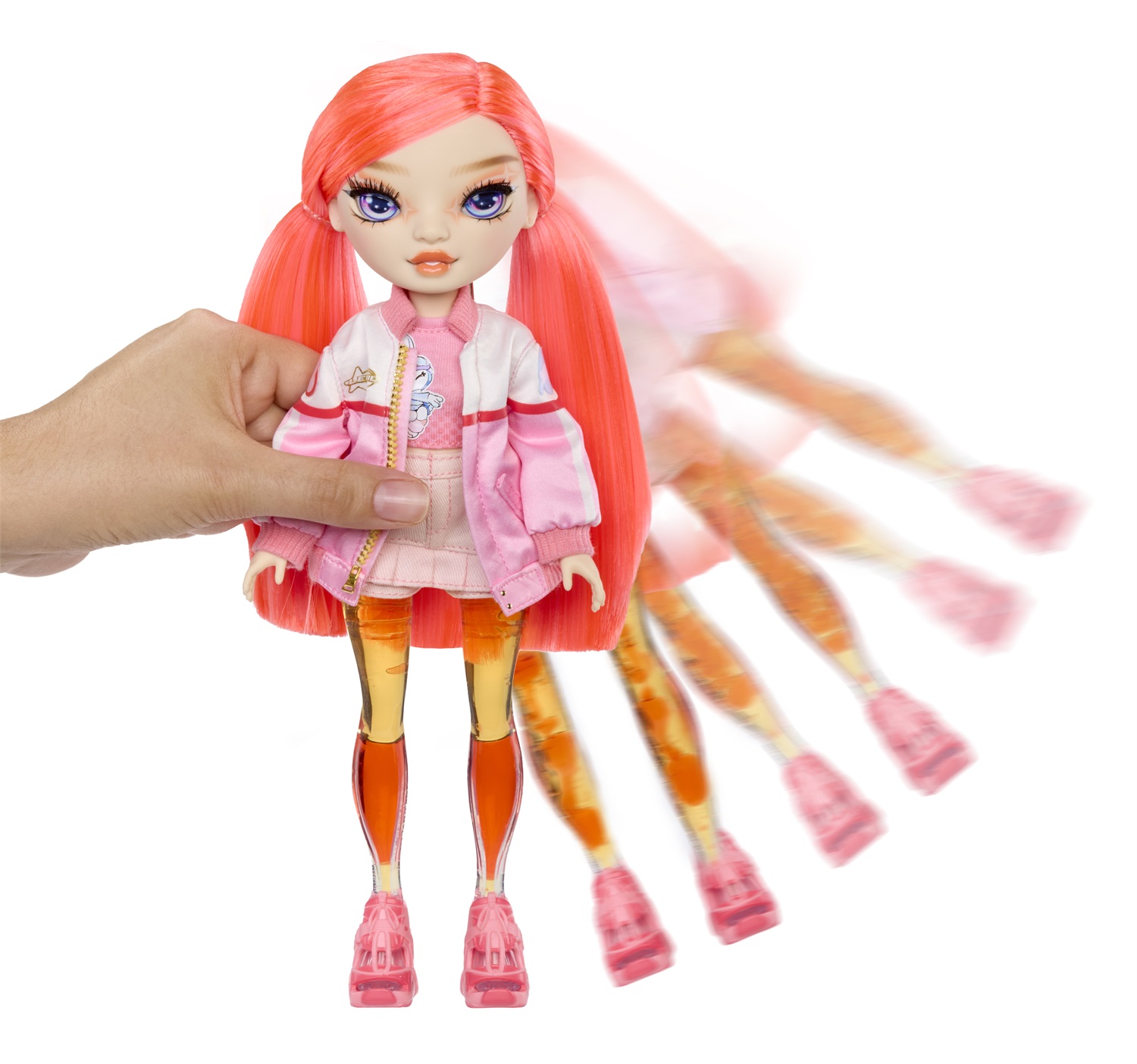 Rainbow High - Bambola Fashion Dawn 28 cm con Capelli Rosso Corallo e Bolle Magiche