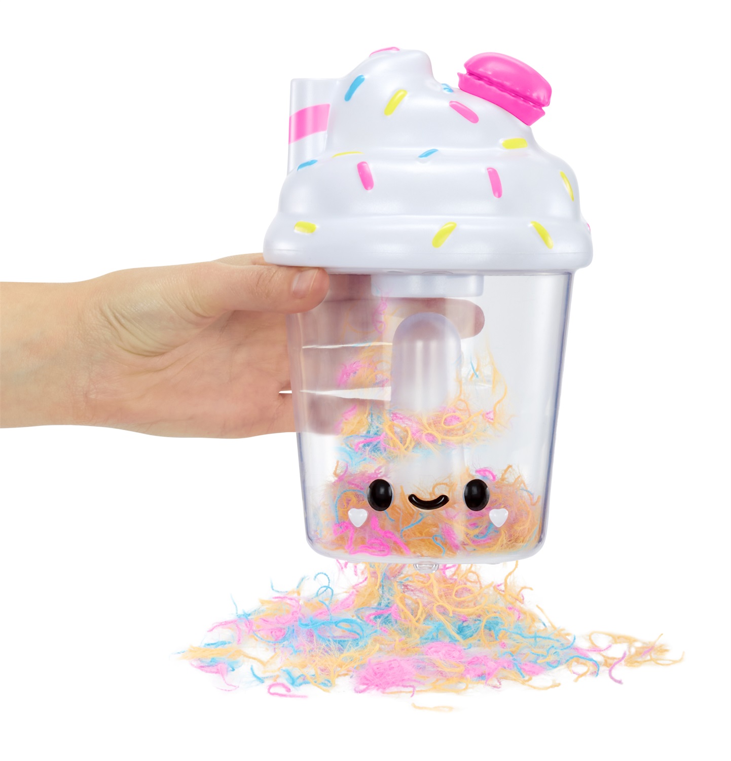 MGA Entertainment Fluffie Stuffiez Pillow Fight - Cuscino in Peluche Arcobaleno Ultra Morbido, Gioco Interattivo ASMR, Facile da Pulire, Età 4