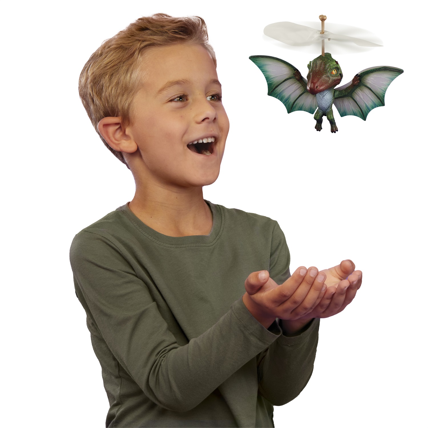 MGA Entertainment GrossMos Flying Dino Verde - Giocattolo Interattivo Dinosauro per Bambini oltre 6 Anni