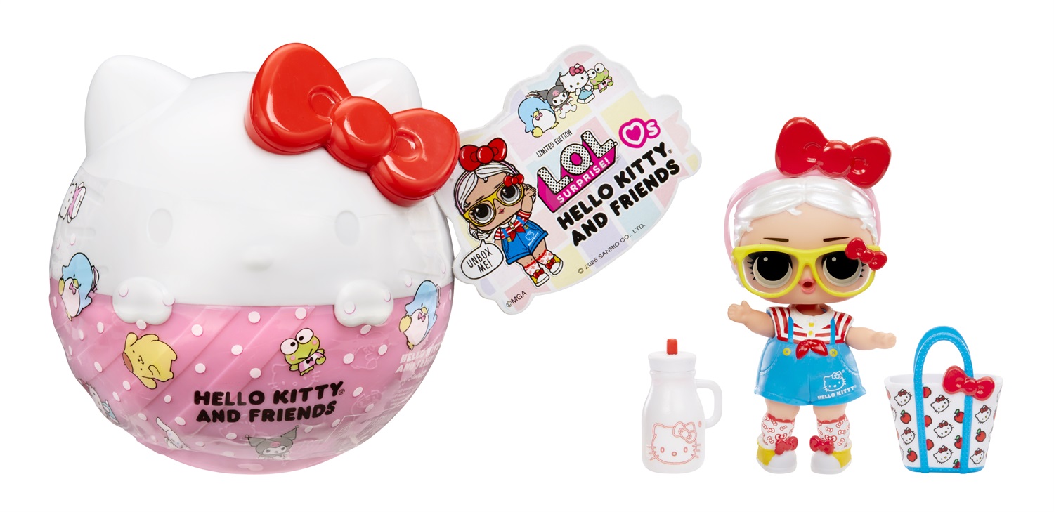 L.O.L. Surprise! Loves Hello Kitty & Friends - Bambola con 7 Sorprese, Edizione Limitata, Colleziona Tutte le 8 Bambole, Regalo Ideale per Bambini di Età 4