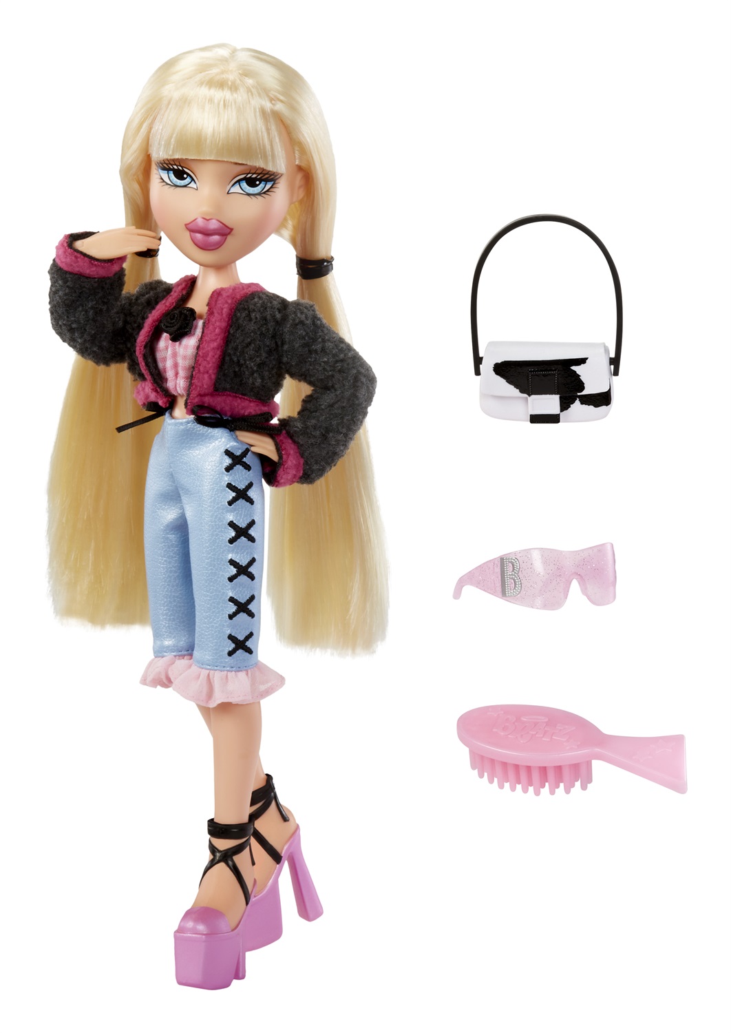 Bratz Goin' Out! Cloe - Bambola da Collezione con Vestito, Borsetta, Occhiali da Sole e Spazzola - Giocattolo per Bambini 6