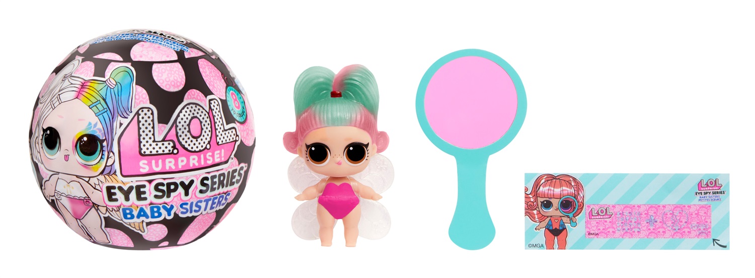 L.O.L. Surprise! Eye Spy Series Baby Sisters - Bambola con Cambio Colore, Sorprese e Accessori