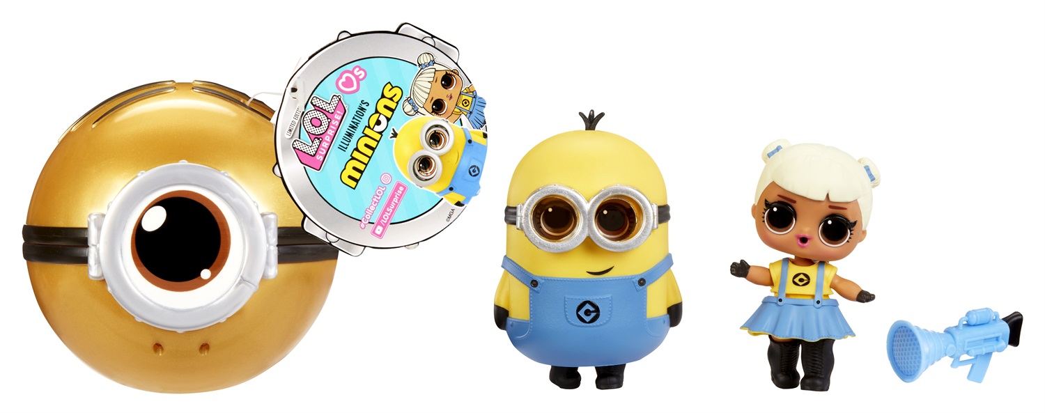 L.O.L. Surprise! Loves Minions Tots - Bambola con Vestiti e Accessori, Palla Ispirata ai Minion, Colleziona tutte le 6 Bambole