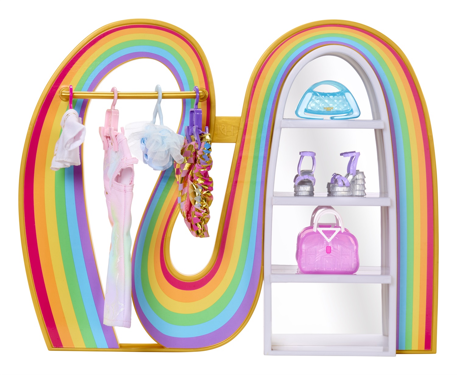 Rainbow High Amaya's Rainbow Closet Playset - Set da Gioco Completo con Bambola Esclusiva, Abiti, Scarpe, Borse e Accessori