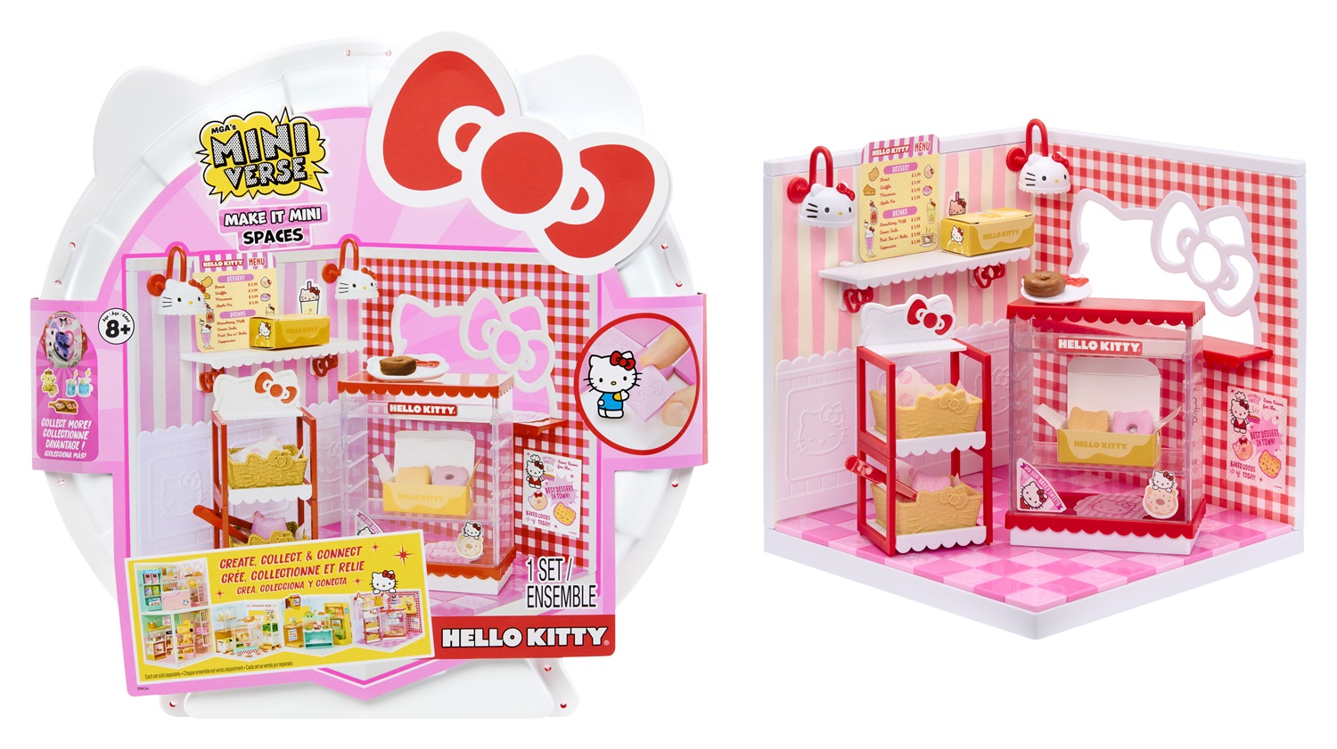 MGA Miniverse Make It Mini Spaces Hello Kitty - Set di Costruzioni Personalizzabile per Bambini e Collezionisti, Età 8