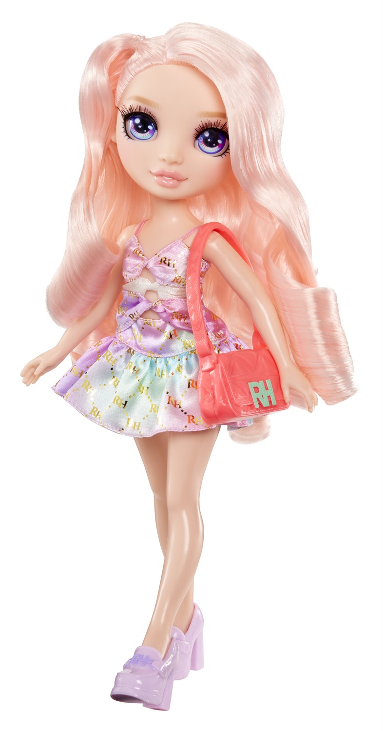 Rainbow High My Fashion Style Doll - Bella, Bambola Fashion Rosa 28 cm con Abito e Borsetta, Snodata e Collezionabile per Età 4-12 Anni