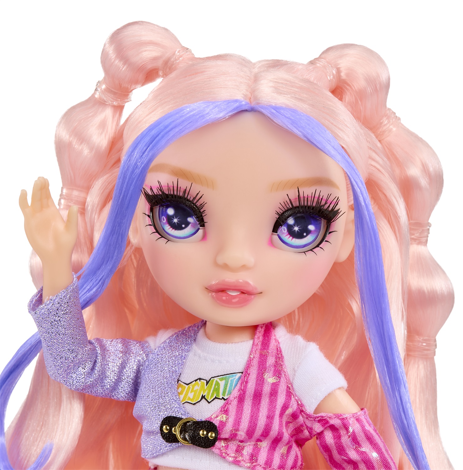 Rainbow High - Jr High Rockband Fashion Doll Bella, Bambola di 23 cm con Basso Rosa, Personalizzabile con Adesivi, Snodata, Età 4