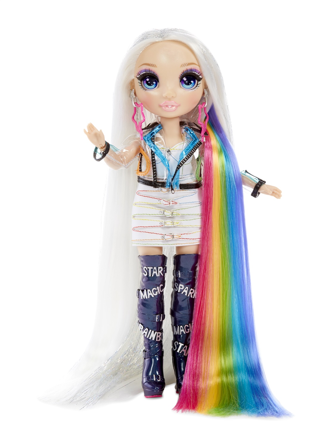 MGA Entertainment Rainbow High Hair Studio - Set di Gioco per Capelli 5 in 1 con Bambola Amaya Raine Esclusiva e Accessori