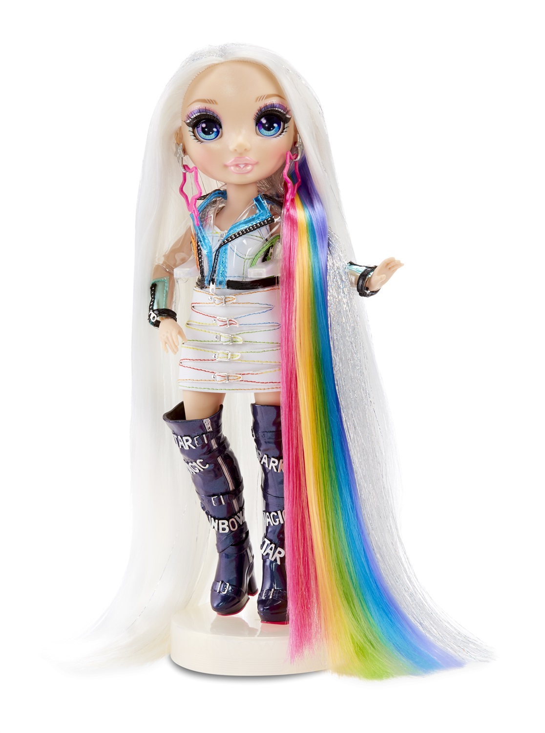 MGA Entertainment Rainbow High Hair Studio - Set di Gioco per Capelli 5 in 1 con Bambola Amaya Raine Esclusiva e Accessori