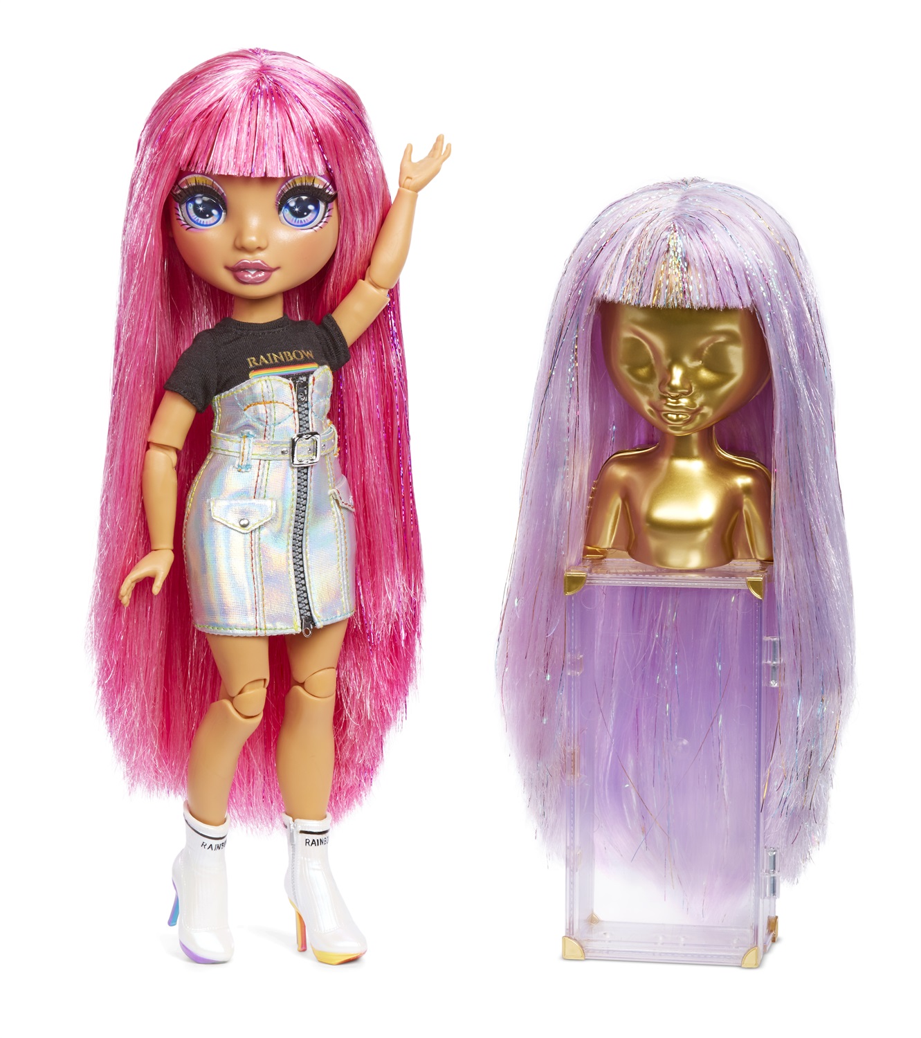 MGA Rainbow High Fashion Studio - Bambola Esclusiva Avery con Vestiti, Accessori & 2 Parrucche - Crea oltre 300 Look