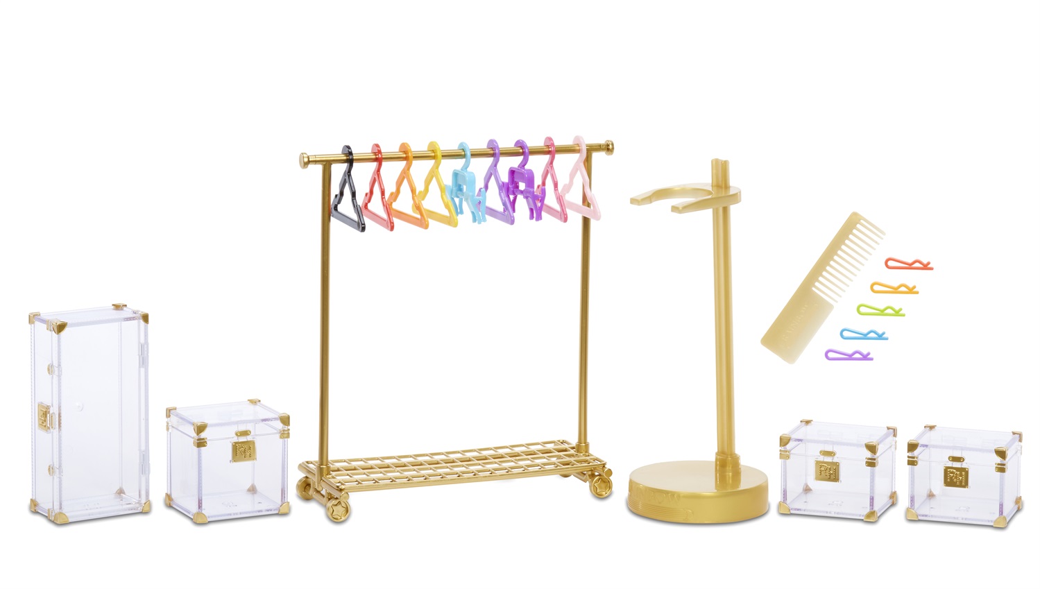 MGA Rainbow High Fashion Studio - Bambola Esclusiva Avery con Vestiti, Accessori & 2 Parrucche - Crea oltre 300 Look