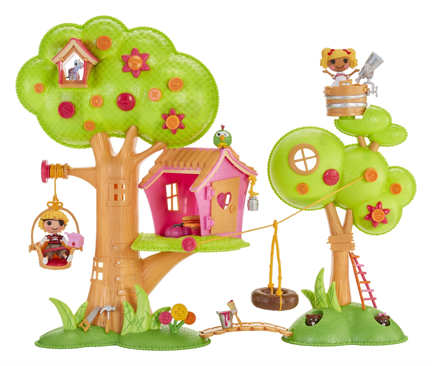 MGA Entertainment Mini Lalaloopsy Treehouse Playset - Casetta sull'albero con Bambole e Accessori