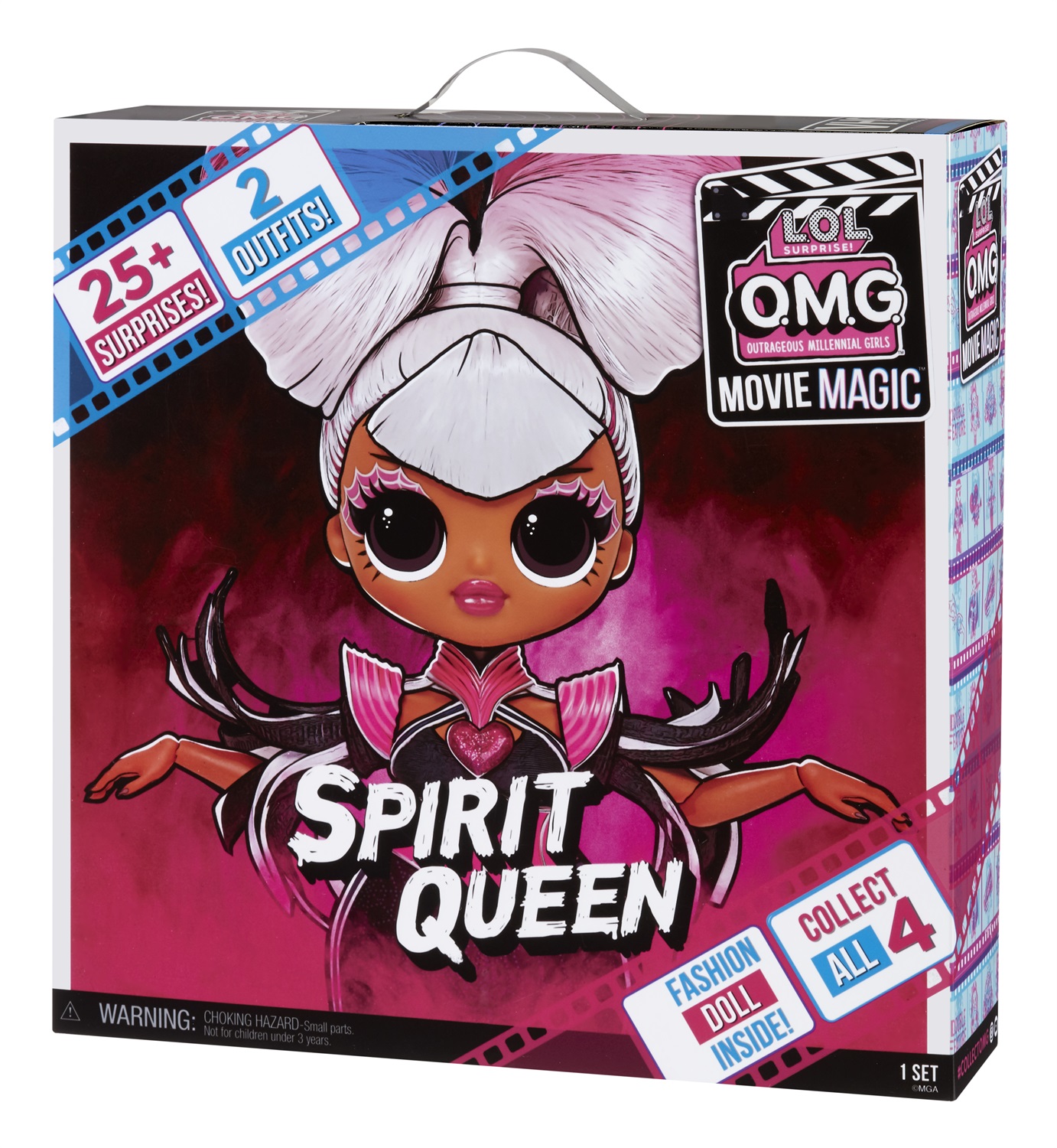 L.O.L. Surprise! OMG Movie Magic SPIRIT QUEEN - Bambola alla moda con 25 sorprese, set cinematografico e accessori - Età: 4 anni