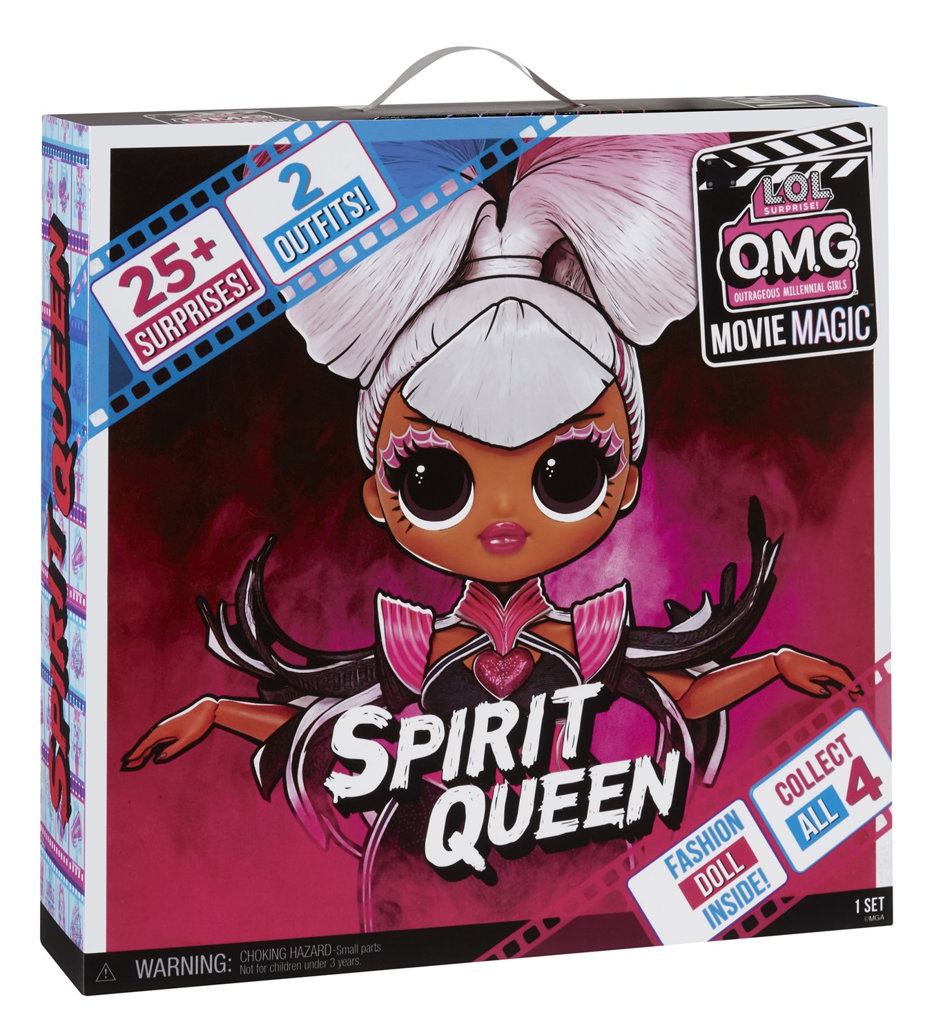 L.O.L. Surprise! OMG Movie Magic SPIRIT QUEEN - Bambola alla moda con 25 sorprese, set cinematografico e accessori - Età: 4 anni