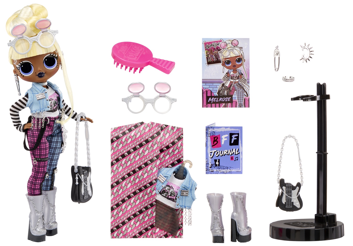 MGA ENTERTAINMENT LOL Surprise OMG Bambola alla moda Melrose con 20 sorprese, abiti e accessori - Età 4 anni