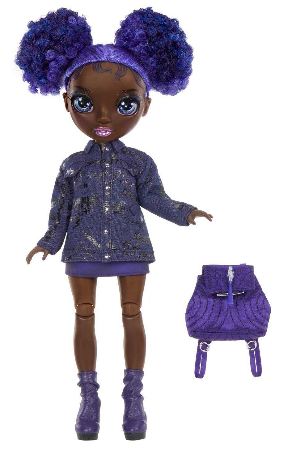 Rainbow High Junior High - KRYSTAL BAILEY - Bambola alla moda 23 cm con Vestito e Zaino in Tessuto - Età: 6 anni