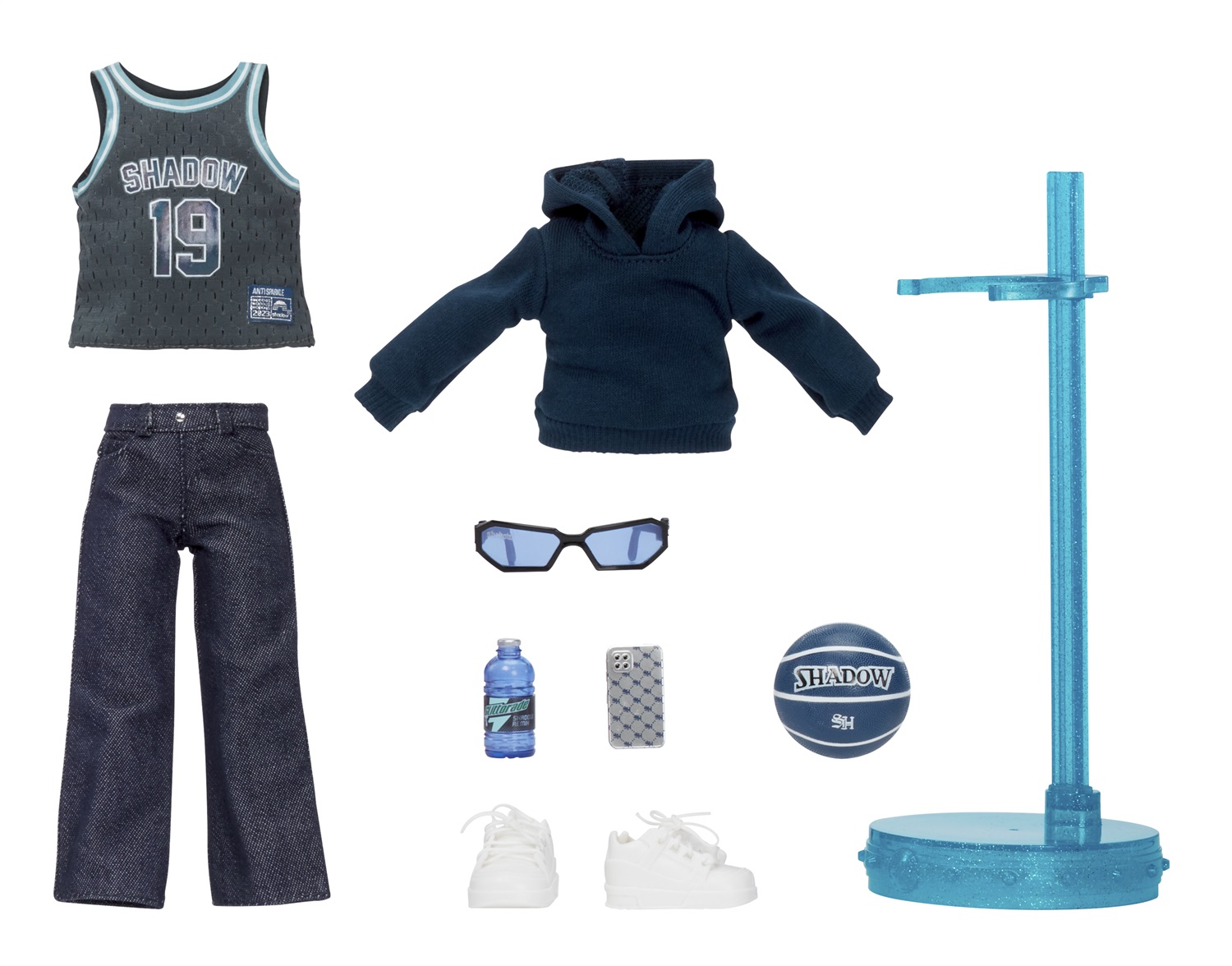 MGA Entertainment Oliver Ocean - Bambola Fashion Blu con Oltre 10 Accessori, Totalmente Snodabile, Età Ideale 4-12 Anni