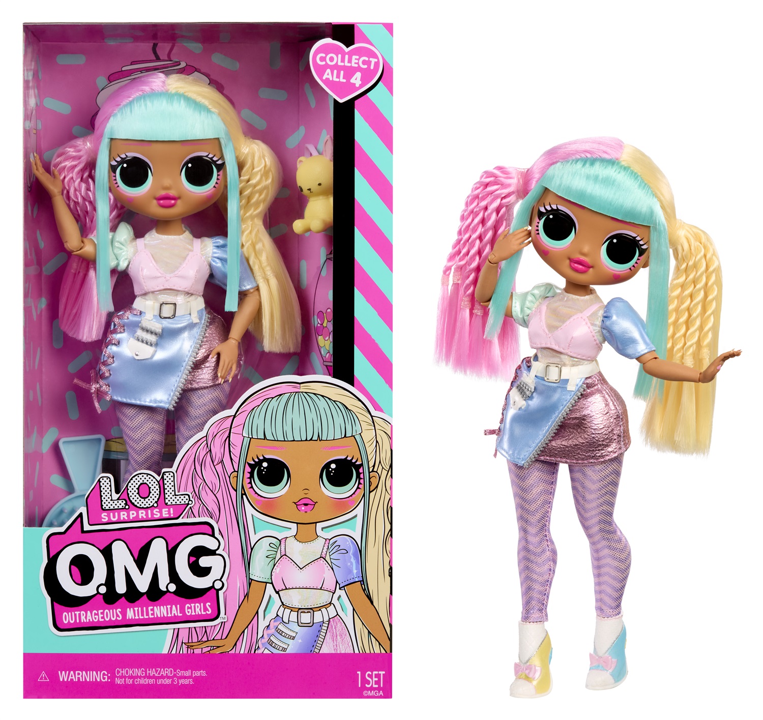 L.O.L. Surprise! OMG Doll - Candylicious con Abiti Favolosi - Colleziona tutte e 4 le Eleganti Bambole Fashion