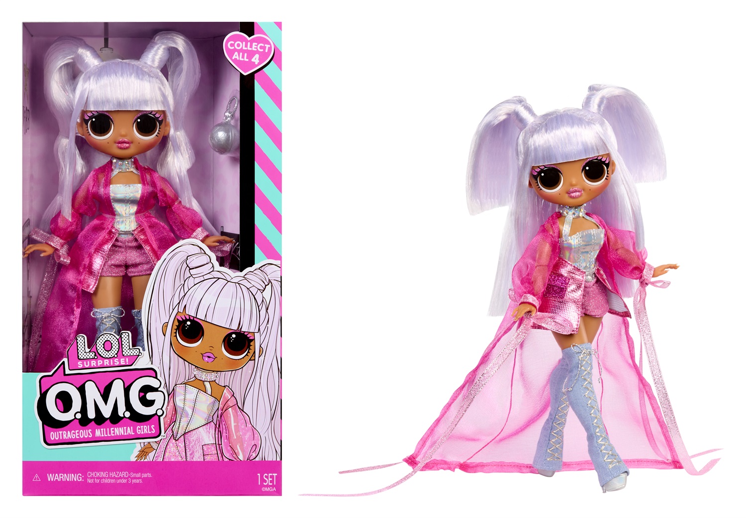 L.O.L. Surprise! OMG Doll Kitty K - Bambola Fashion con Abiti e Accessori Eleganti