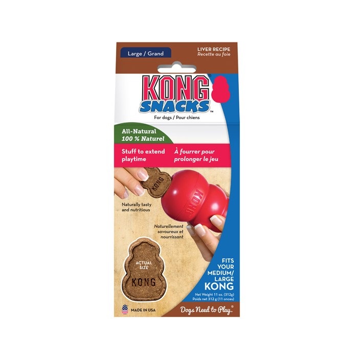 KONG Snack al Fegato per Cani - Biscotti Naturali per Giocattoli KONG, Formato Piccolo 198g