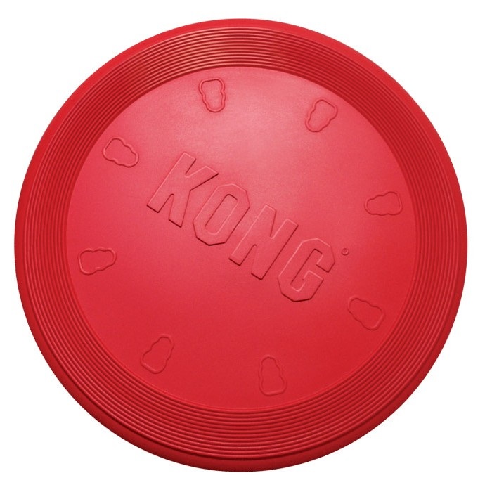 KONG Classic Flyer Large - Frisbee in gomma morbida per cani, Ø 23 cm, non ferisce i denti