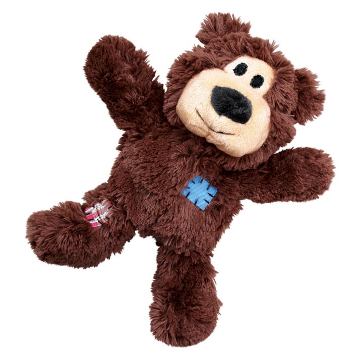 KONG Wild Knots Bears - Gioco per Cani a Forma di Orsacchiotto, M/L, Morbido e Resistente con Corda Annodata e Squeaker