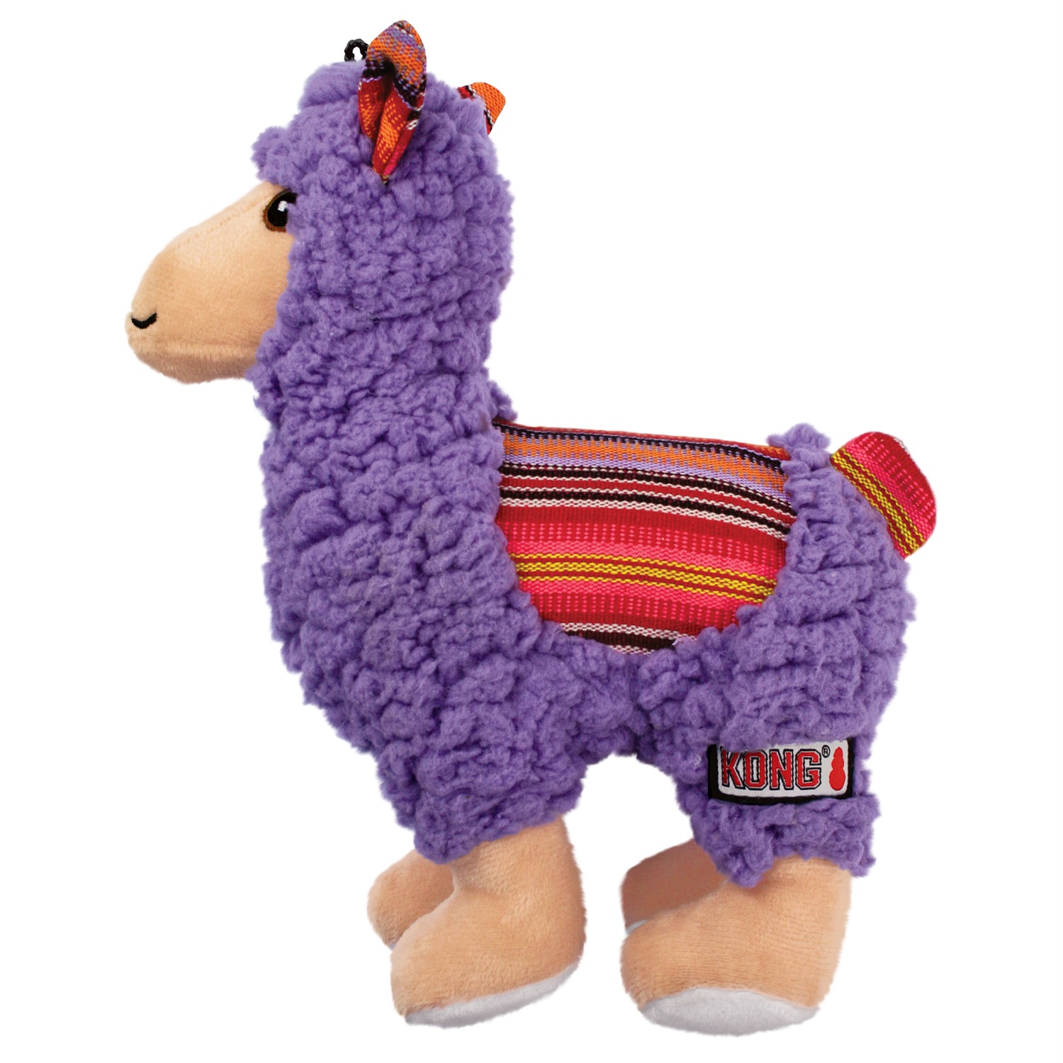 KONG Sherps Llama Medium - Giocattolo per Cani in Peluche Morbido con Suoni Squittanti