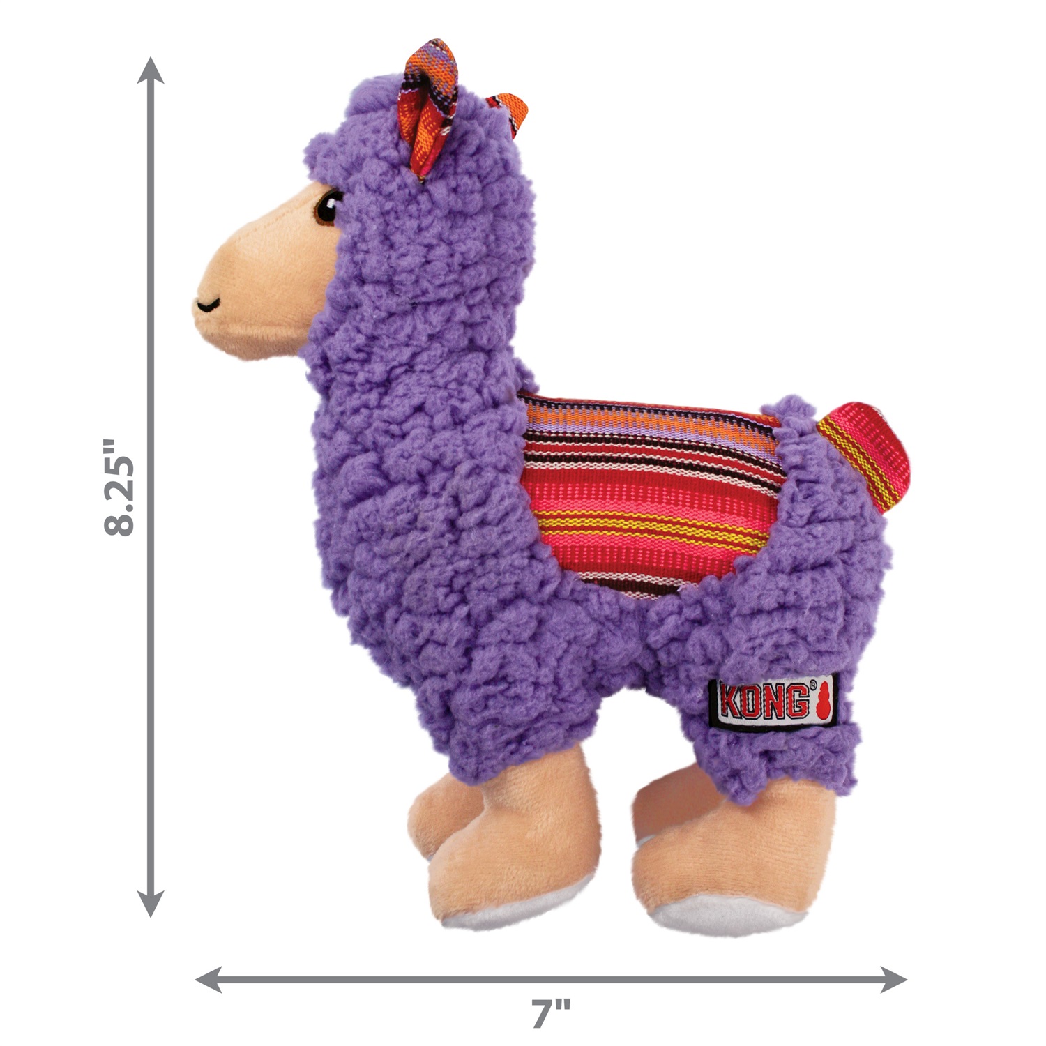 KONG Sherps Llama Medium - Giocattolo per Cani in Peluche Morbido con Suoni Squittanti