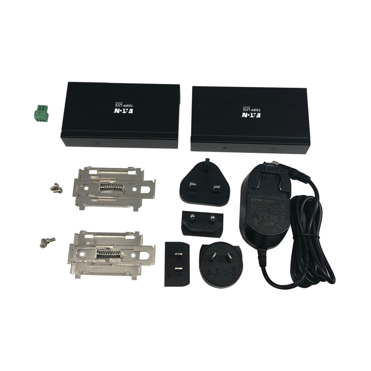 Tripp Lite B203-101-IND-ER Moltiplicatore di Rete Ricevitore e Trasmettitore Nero