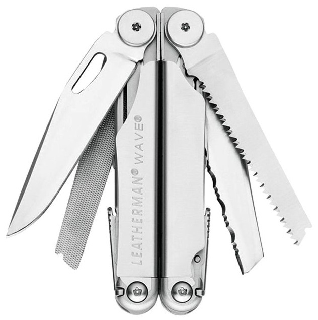 Leatherman Wave Plus - Multiutensile Tascabile in Acciaio Inossidabile con 18 Strumenti, Fodero in Nylon e Tronchesi Sostituibili