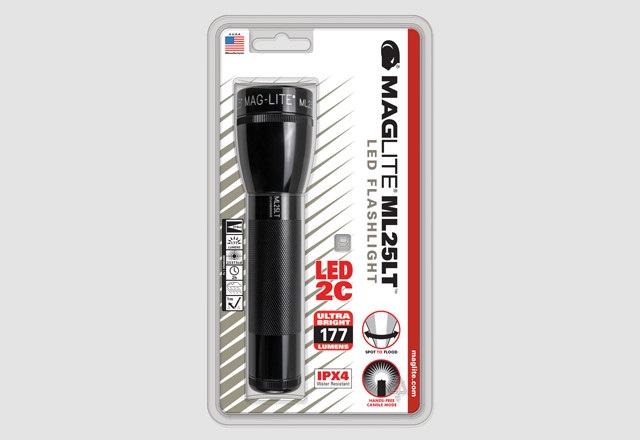 Maglite ML25LT Torcia a mano LED 192 Lumen, Nero, Portata 319 metri