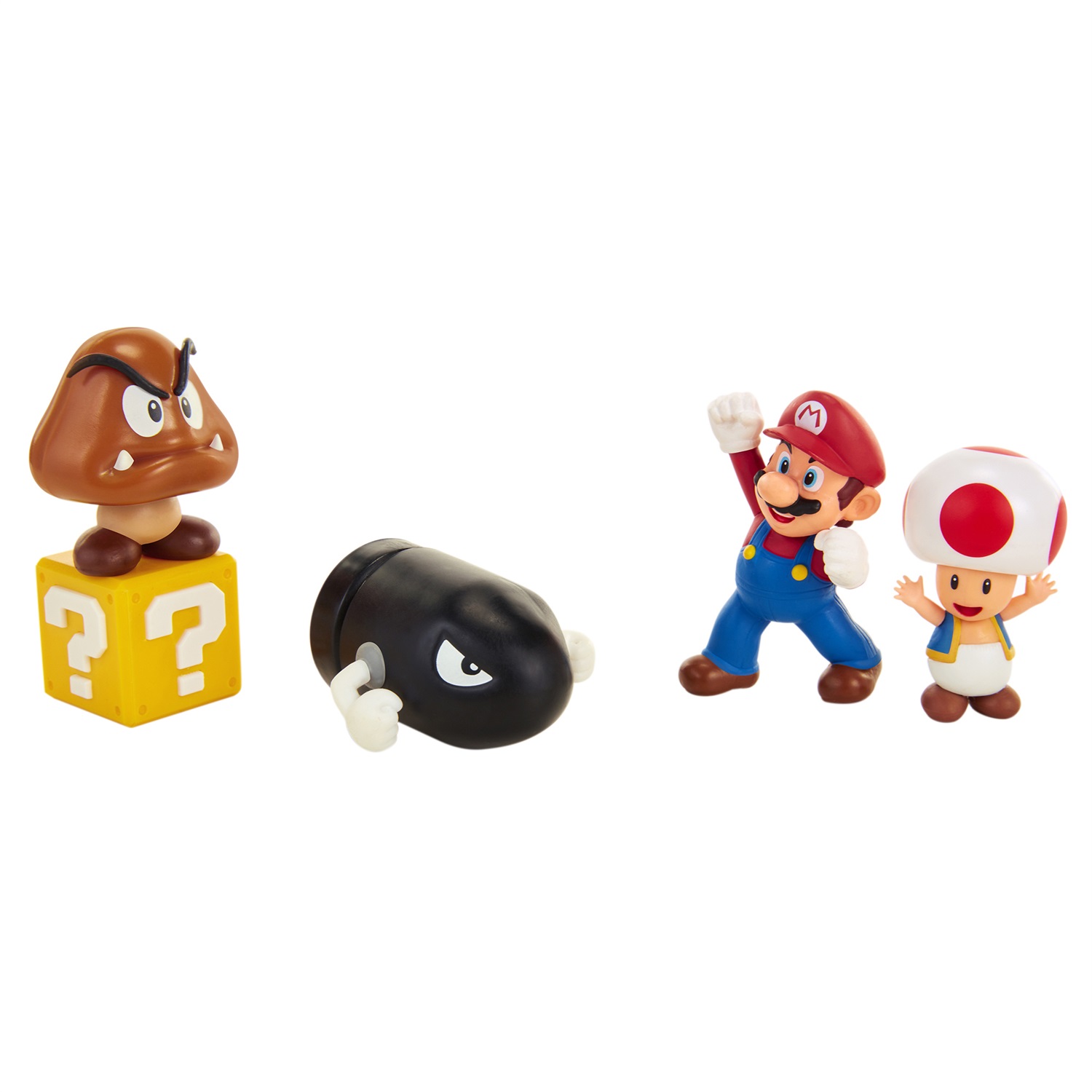 JAKKS Pacific Super Mario Diorama Set Piana delle Ghiande con 4 Personaggi e Accessorio - Età 3 Anni