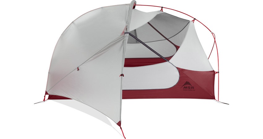 MSR Hubba Hubba NX Tenda a cupola ultraleggera per 2 persone - Rosso/Grigio, ideale per trekking e backpacking