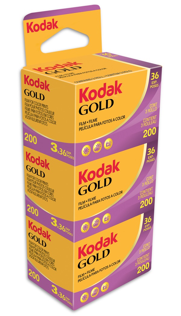 Kodak Gold 200 Pellicola Negativa a Colori - 36 Esposizioni, Confezione da 3 Bobine, ISO 200, Grana Fine e Nitidezza Eccellente