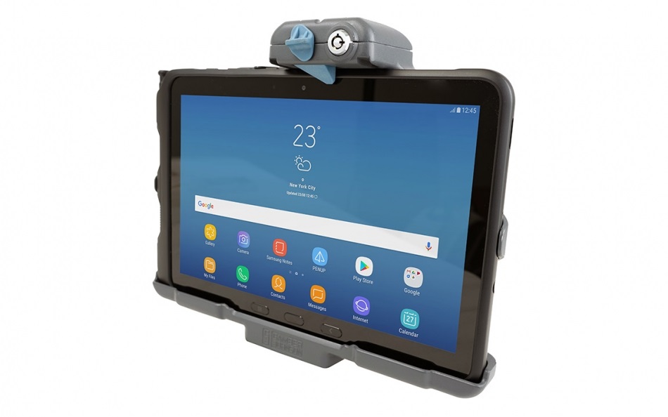 Gamber-Johnson 7160-1418-00 Docking Station per Samsung Galaxy Tab Active Pro - Nero, 2 Porte USB, Cavo di Alimentazione Incluso