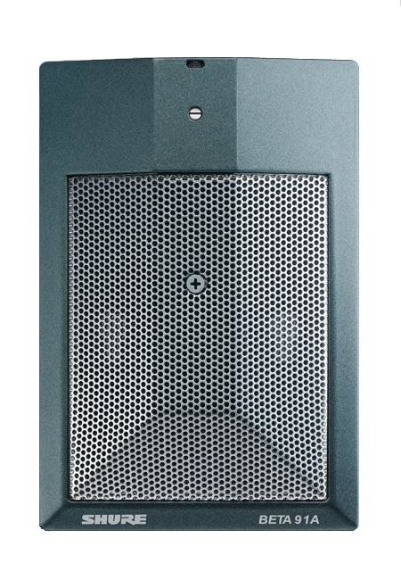 Shure Beta 91A - Microfono a Zona di Pressione Condensatore Semicardioide per Grancassa e Pianoforti con Preamplificatore Integrato e Connettore XLR Maschio