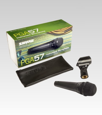 Shure PGA57 Microfono Dinamico Cardioide per Strumenti Acustici e Amplificatori con Cavo XLR