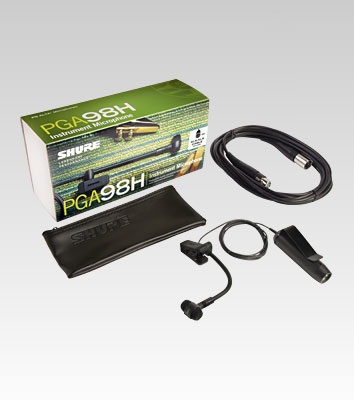 Shure PGA98H Microfono a Condensatore Cardioide per Strumenti a Fiato con Collo d'Oca Flessibile e Cavo XLR