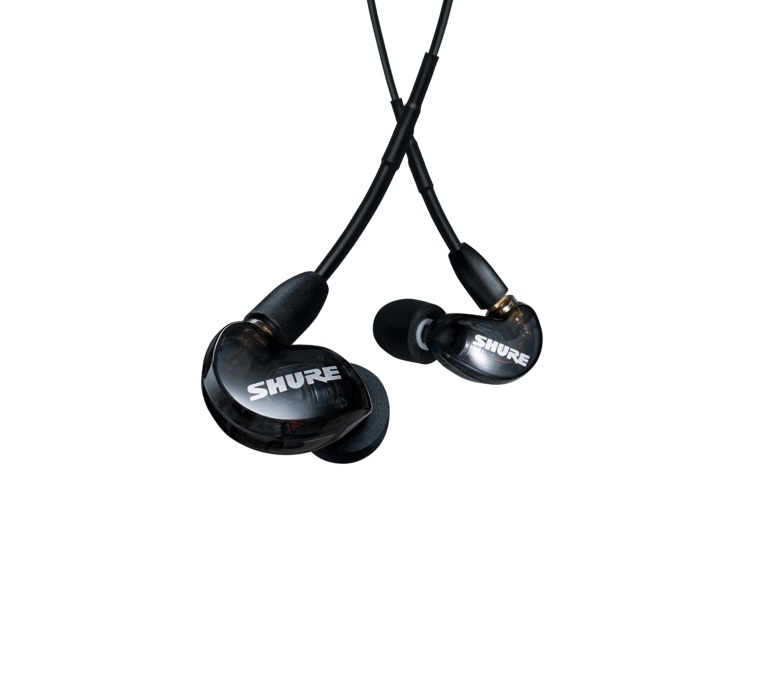 Shure AONIC 215 Auricolari In-ear Cablati con Microfono, Isolamento Acustico e Suono ad Alta Definizione - Nero