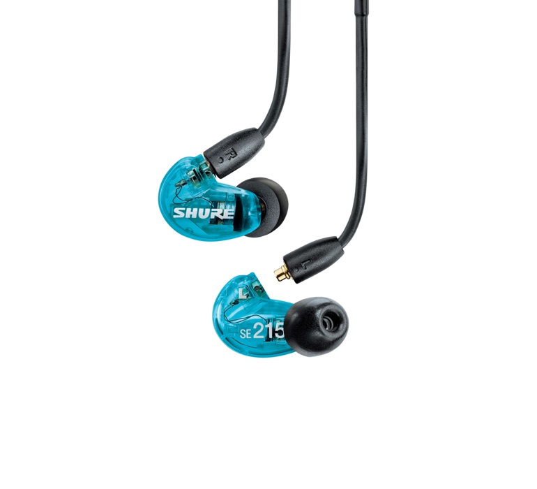Shure AONIC 215 Auricolari Cablati In-ear con Isolamento Acustico, Suono Chiaro e Bassi Profondi, Cavo Staccabile, Blu
