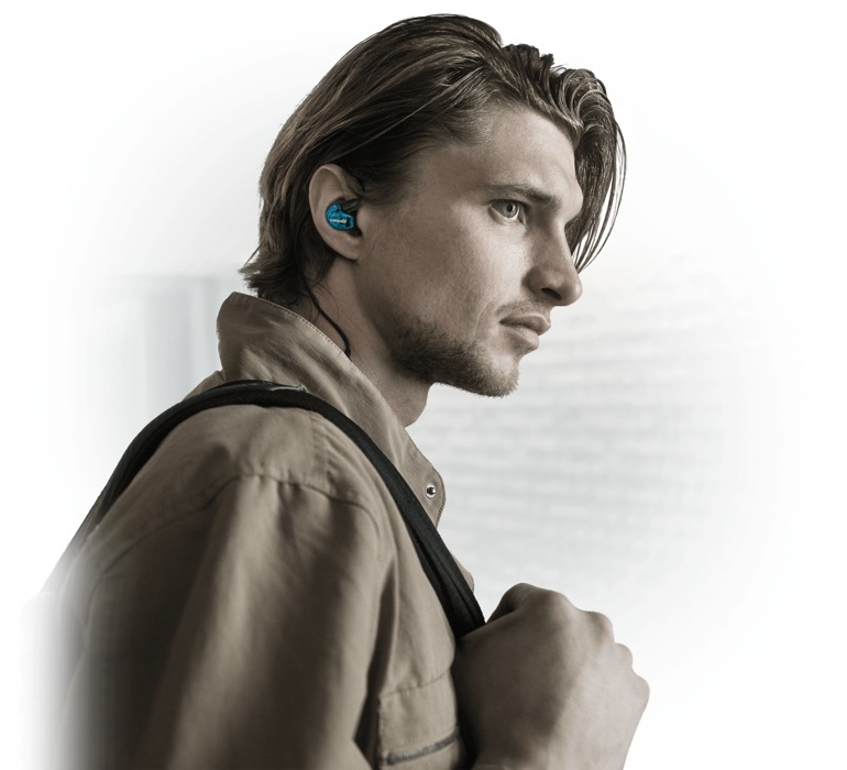 Shure AONIC 215 Auricolari Cablati In-ear con Isolamento Acustico, Suono Chiaro e Bassi Profondi, Cavo Staccabile, Blu