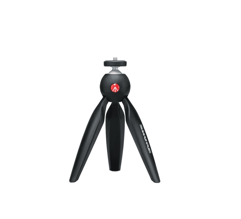 Shure MV88 Video Kit - Microfono Digitale Stereo a Condensatore con Treppiede Manfrotto PIXI, Morsetto per Telefono e Cavi iOS/USB-C