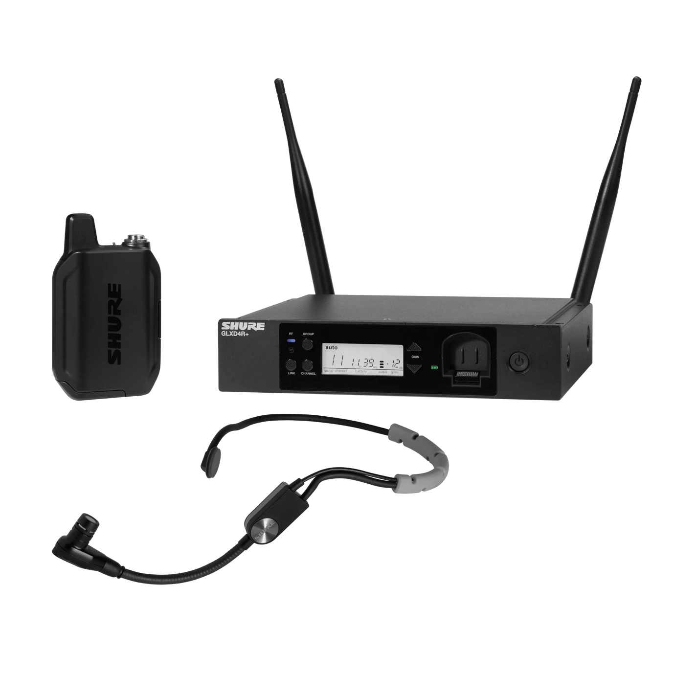 Shure GLXD14R con SM35 - Sistema Wireless Archetto Doppia Banda con Trasmettitore Bodypack e Ricevitore Rack