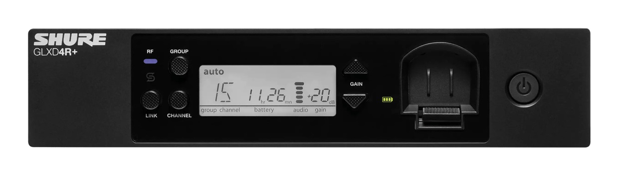 Shure GLXD14R con SM35 - Sistema Wireless Archetto Doppia Banda con Trasmettitore Bodypack e Ricevitore Rack