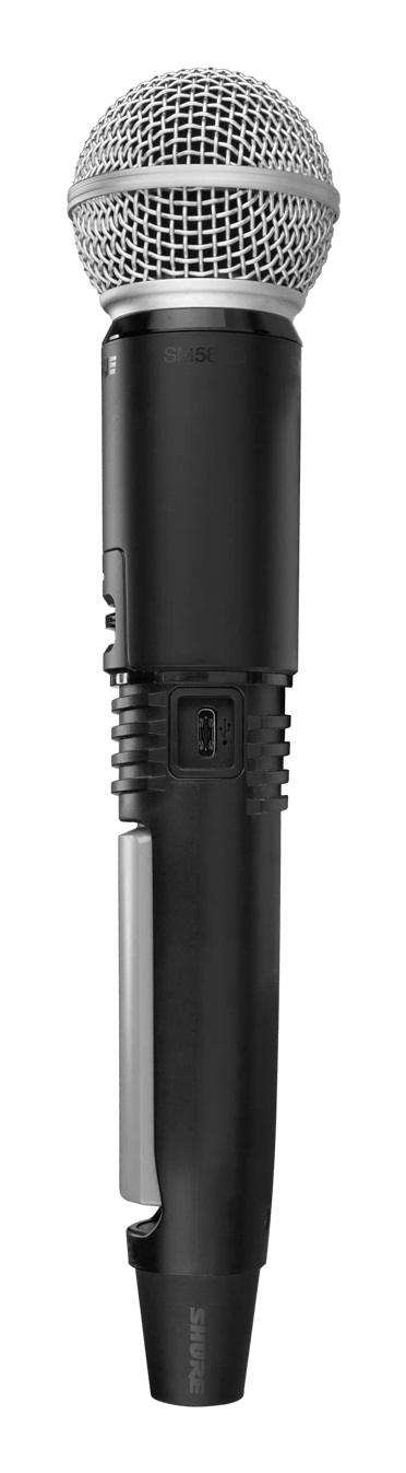 Shure GLXD2 /SM58 Trasmettitore per Microfono Senza Fili con Microfono Shure SM58 - Audio Digitale Wireless di Livello Superiore
