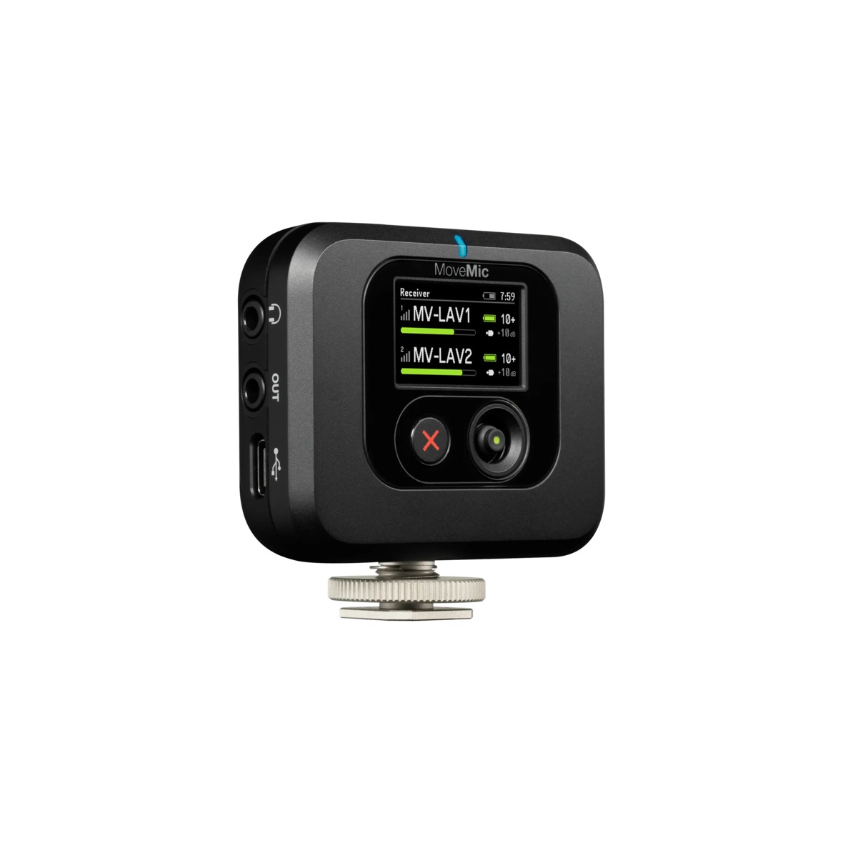 Shure MoveMic Two Kit Pro - Microfono lavalier wireless Bluetooth 5.0 con 2 microfoni, compatibile con iPhone e Android, autonomia di 24 ore, configurazione rapida, IPX4, Clip Lav compatta (MV-TWO-KIT-Z6)
